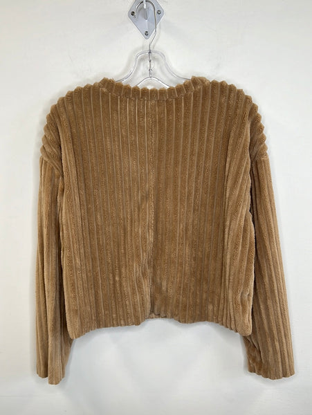 Zara Ribbed Cropped Pullover Sweatshirt (M)
