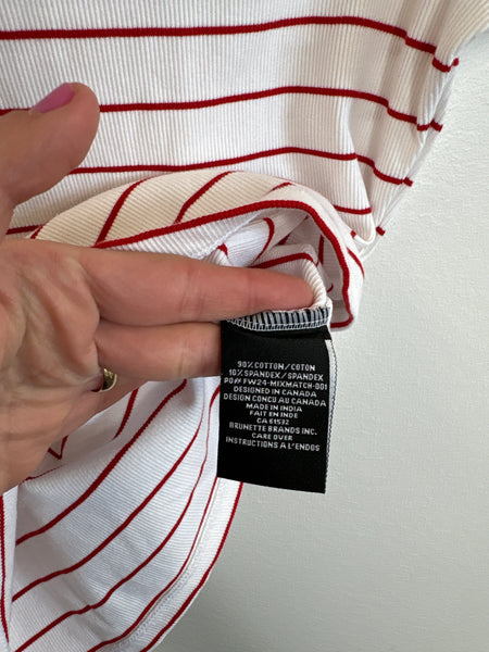 Brunette The Label Cotton Striped Tee (S/M)