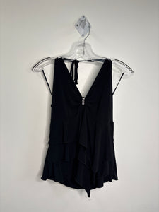 Retro Digital Clothing V-Neck Halter Babydoll Top