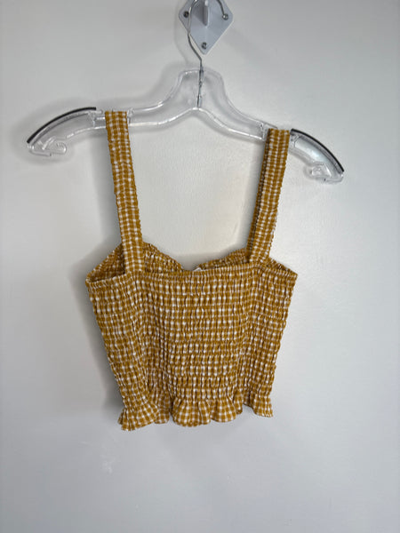 Sienna Sky Gingham Smocked Cropped Top (XS)
