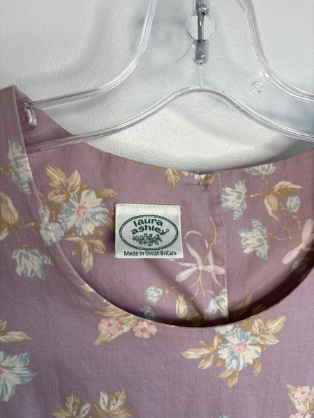 Vintage Laura Ashley Sleeveless Floral Maxi Dress (8)