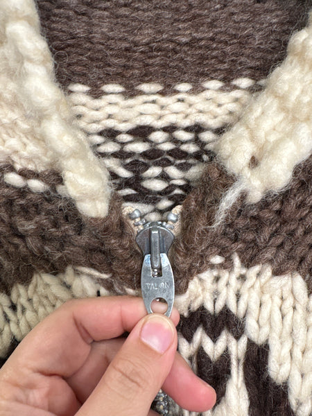 Vintage Talon Cowichan Style Thick Wool Zip-Up Jacket