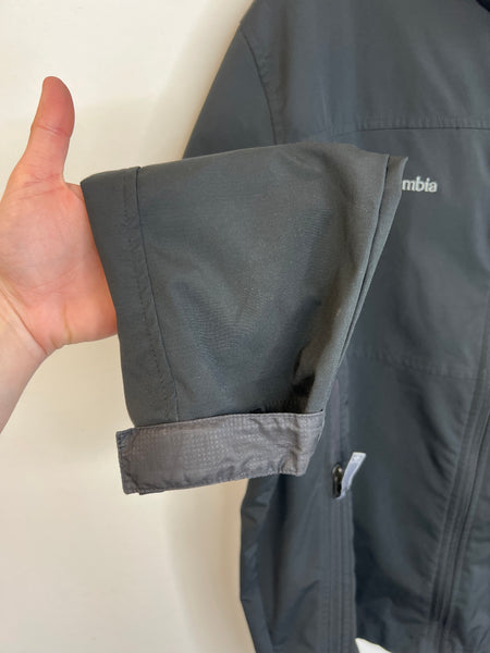 Columbia Black Zip-up Rain Jacket (L)