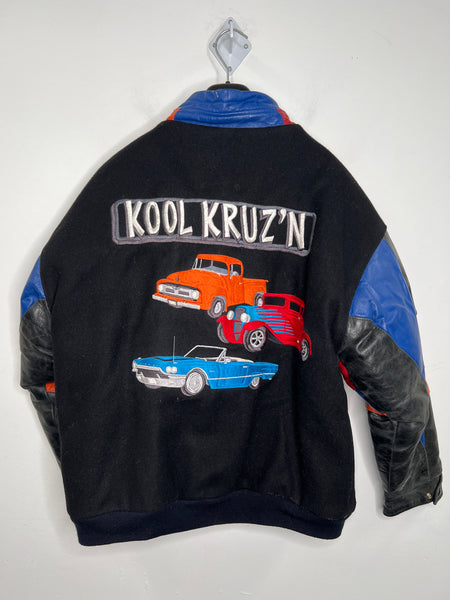 Vintage Star Sportswear "Kool Kruz'n" Leather/Wool Bomber Jacket (XL)