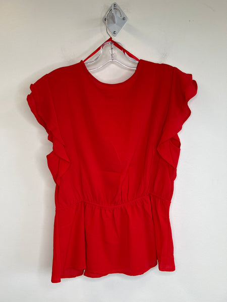 NWT Monteau Los Angeles Poppy Red Sleeveless Top (XL)