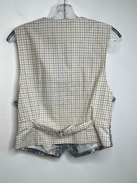 Retro Liz Wear Floral Button-Up Vest (S)