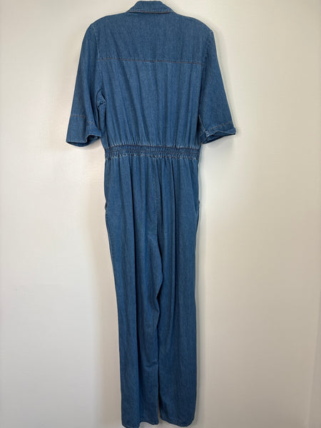 Vintage Casual Tall Girl Cotton Denim Jumpsuit (12T)