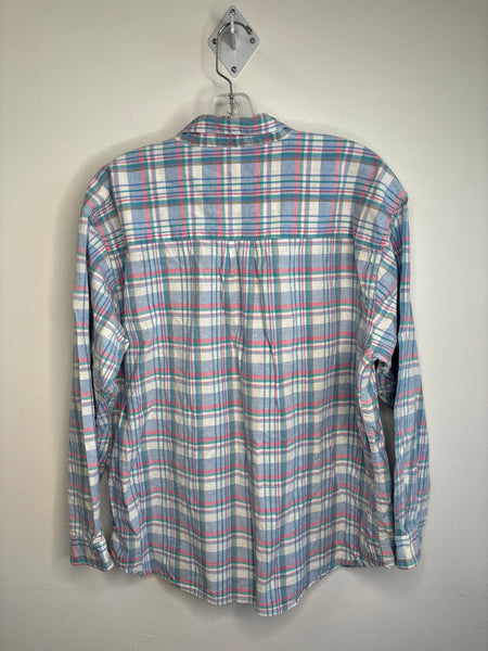 Northern Reflections Plaid Cotton Button-Down Shirt (XL)