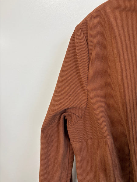 Long Sleeve Corduroy Maxi Dress (L)
