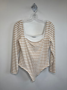 Aritzia Babaton Striped Long-Sleeve Bodysuit (XL)
