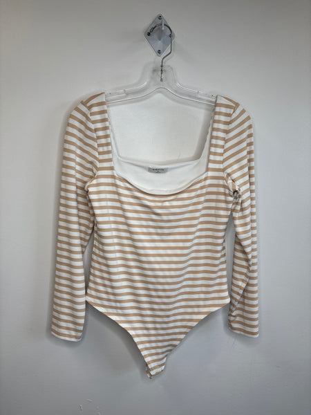 Aritzia Babaton Striped Long-Sleeve Bodysuit (XL)