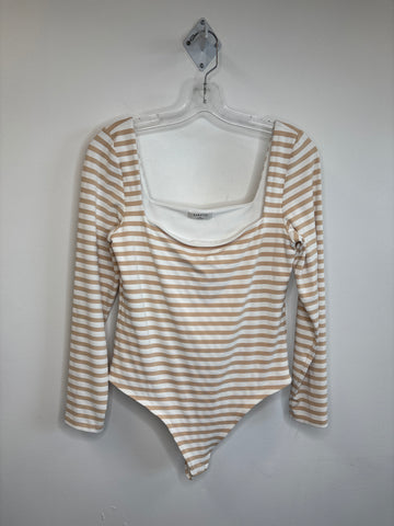 Aritzia Babaton Striped Long-Sleeve Bodysuit (XL)