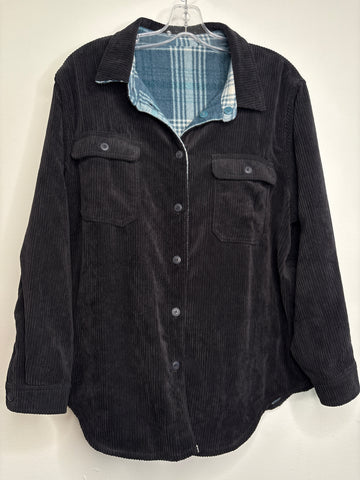 Love Tree Reversible Corduroy Plaid Flannel Shacket (XL)
