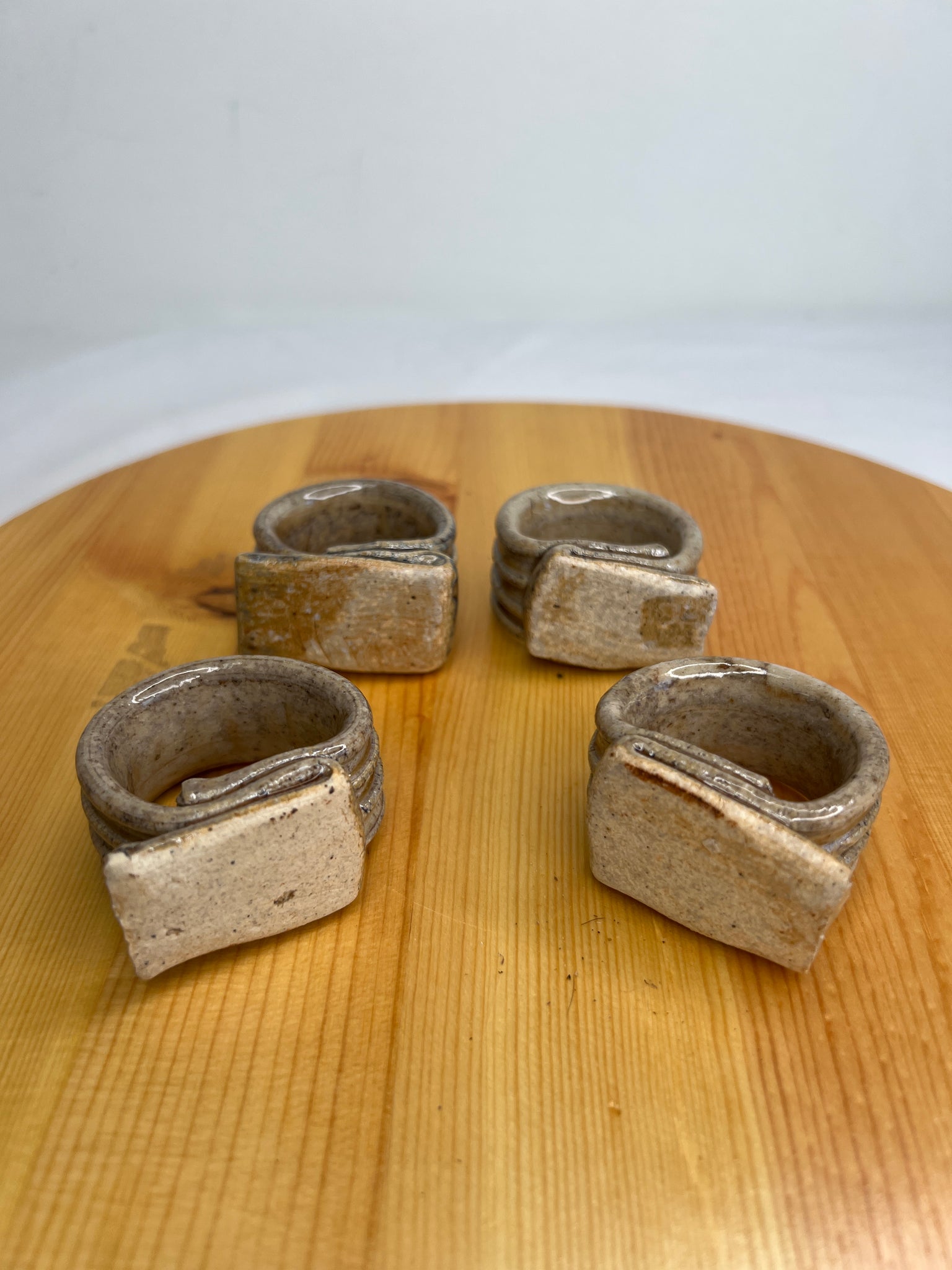 Set Of 4 Ceramic Napkin Holders