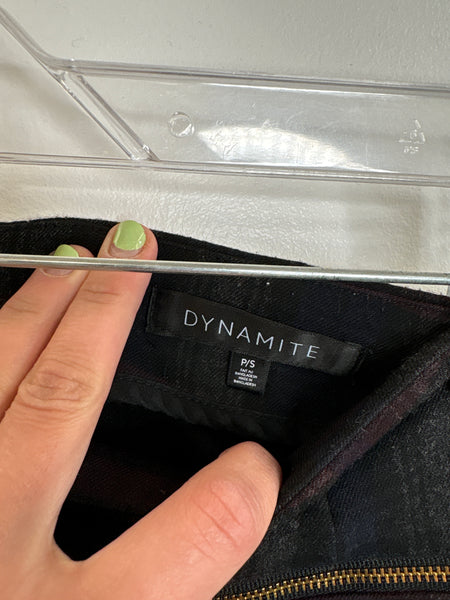 Dynamite Plaid Mini Skirt (S)