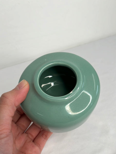 Potpourri Holder Turquoise Glazed Ceramic Vase
