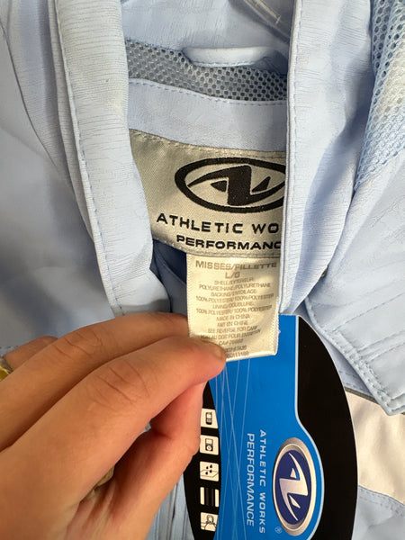 NWT Athletic Works Performance Windbreaker Hooded Jacket (L)