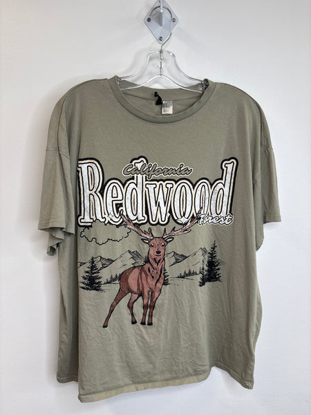 California Redwood Forest Oversized Cotton Tee (M)