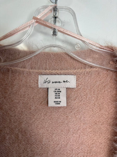 If It Were Me Fuzzy Cardigan Sweater (M)