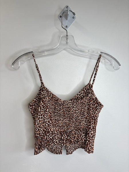 One Clothing Leopard Animal Print Crop Top (XS)