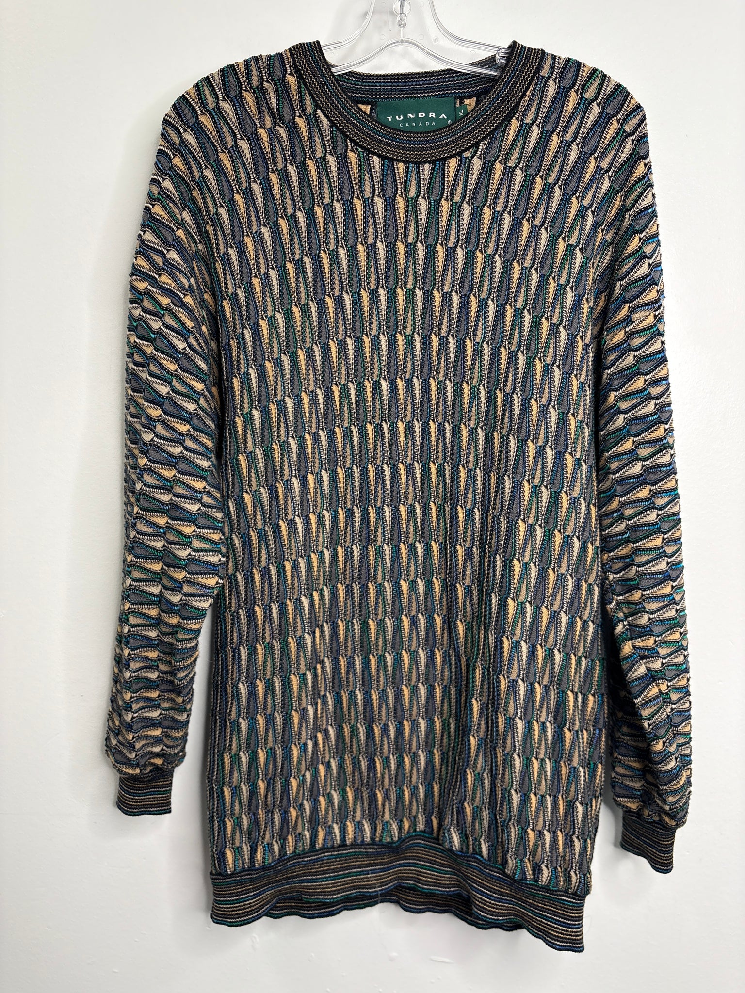 Vintage Tundra Coogi-Style Pullover Knit Sweater (XL)
