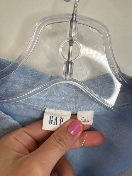 Gap Long-Sleeve Button-Down Cotton Blouse (XL)
