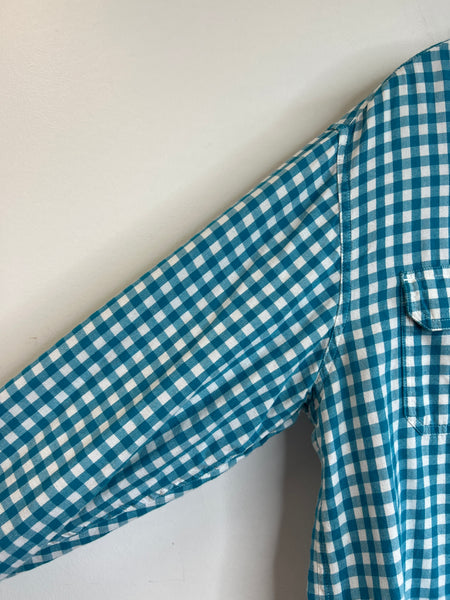 Stüssy Authentic Baby Blue Checkered Long-Sleeve Button-Up Shirt (XL)