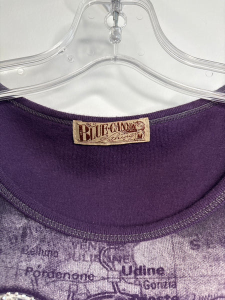 Blue Canyon Clothing Y2K Italy Rhinestone Embellished Tee (M)