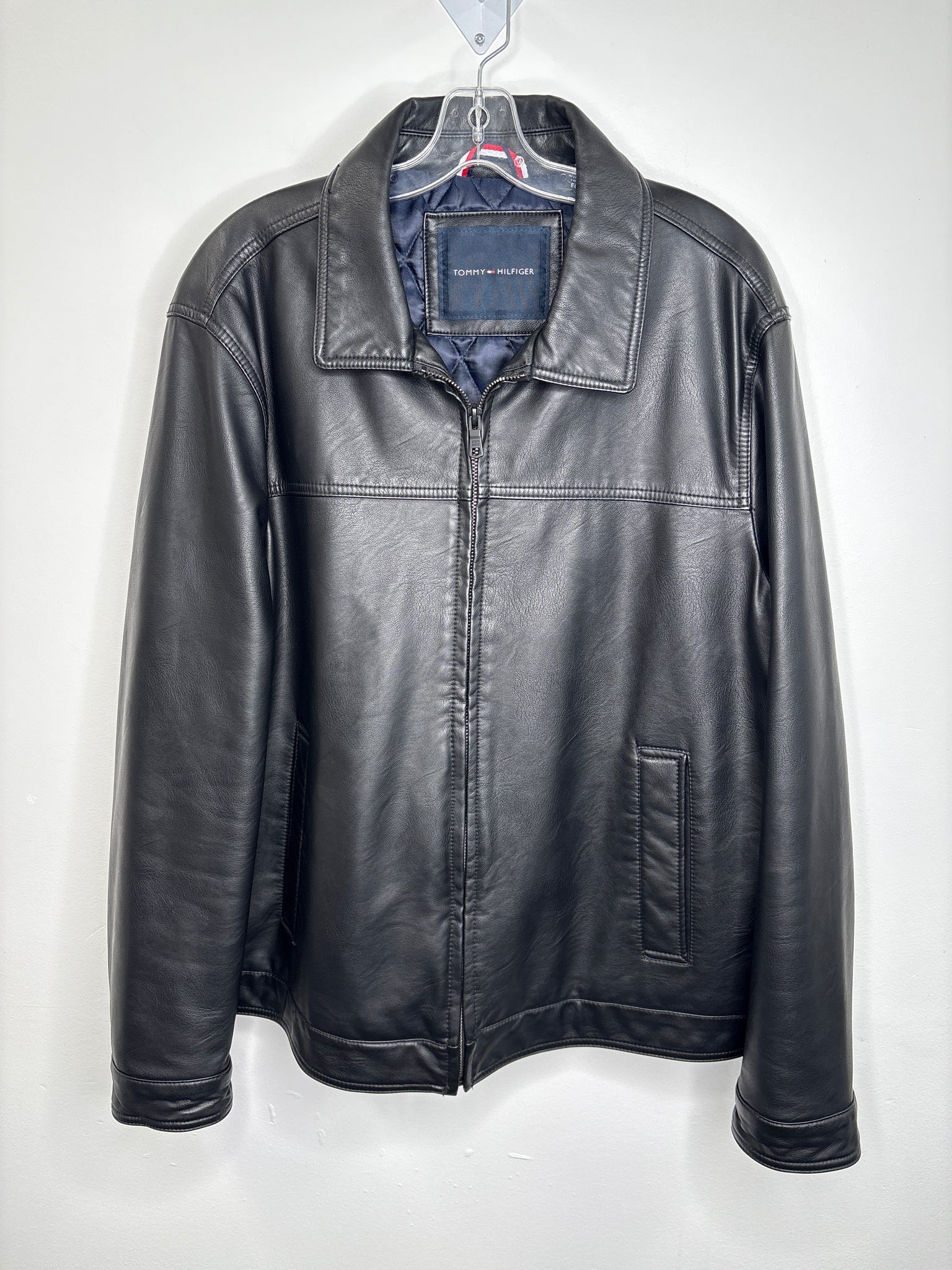 Tommy Hilfiger Leather Puff Lined Jacket (XL)