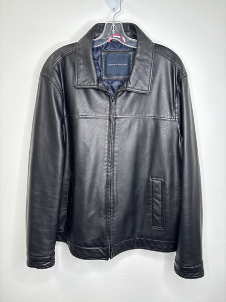 Tommy Hilfiger Leather Puff Lined Jacket (XL)