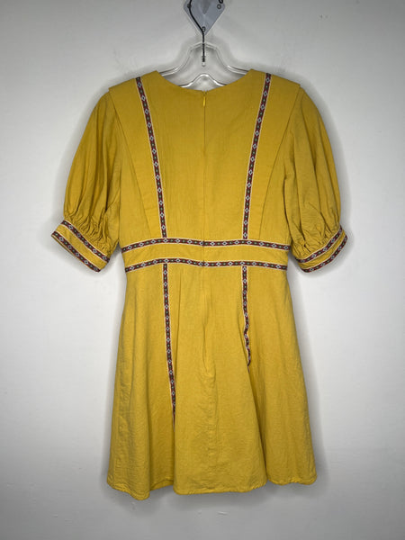 SÒ Vintage Made In Vietnam Yellow Mini Dress  (M)