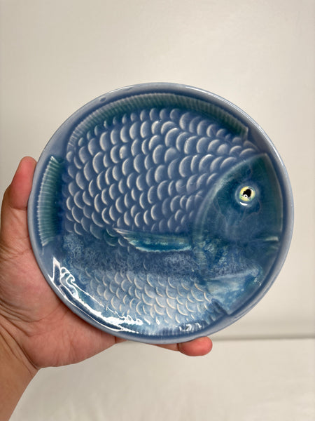 Vintage Secla Ceramic Faience Fish Plate