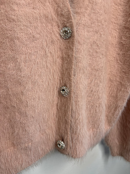 If It Were Me Fuzzy Cardigan Sweater (M)