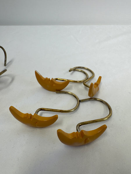 SET OF 12 Vintage Sun Moon & Stars Shower Hooks