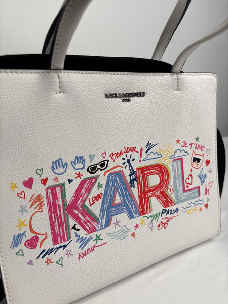 WT Karl Lagerfield Maybelle Satchel Purse