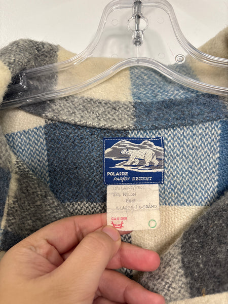 Vintage Polaire by Regent Checkered Wool Shacket (XL)