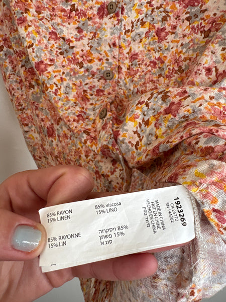 Black Tape Floral Blouse (S)