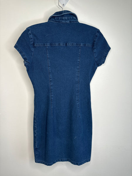 Guess Cotton Denim Mini Dress (S)