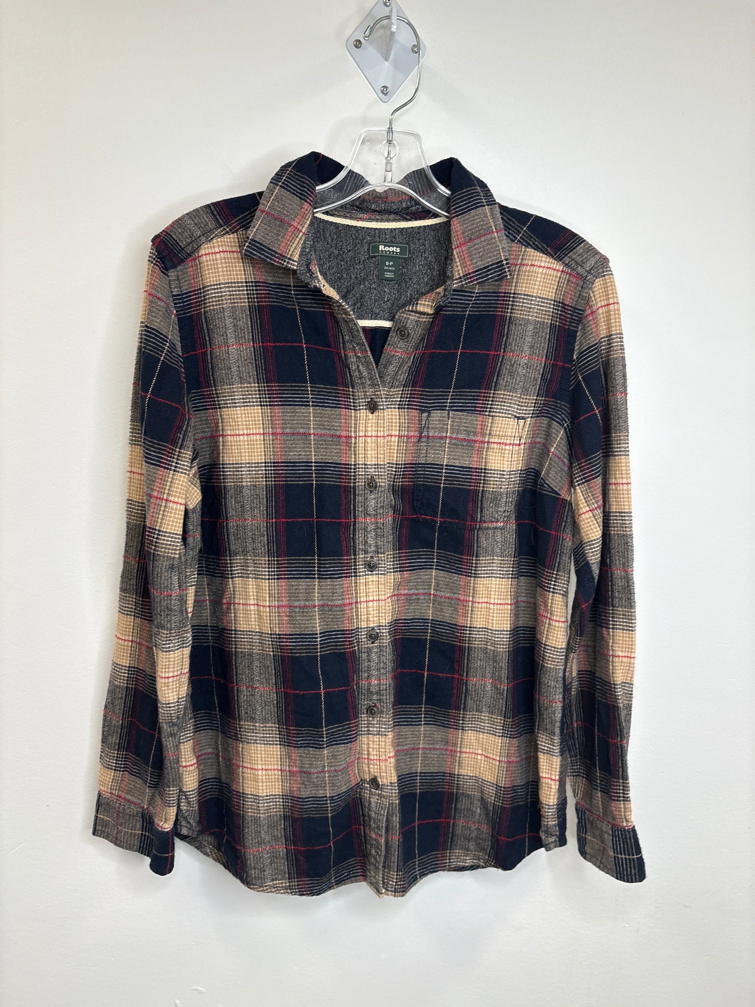 Roots Cotton Plaid Shirt (S)