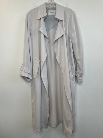 Babaton Soft Grey Open Trench Coat (S)