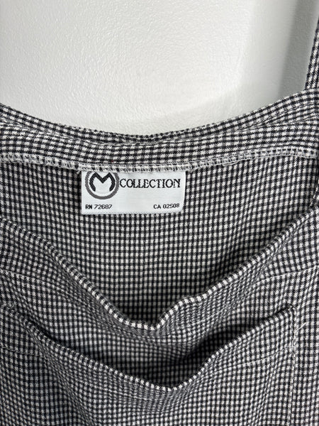 Vintage M Collection Plaid Pinafore Mini Dress