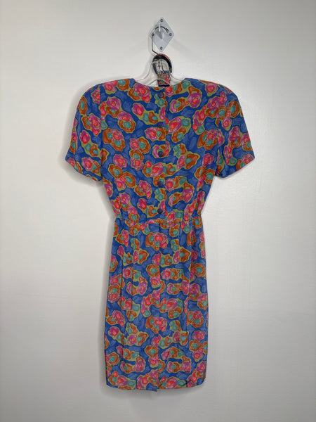 Retro Liz Claiborne Watercolour Floral Dress (4)