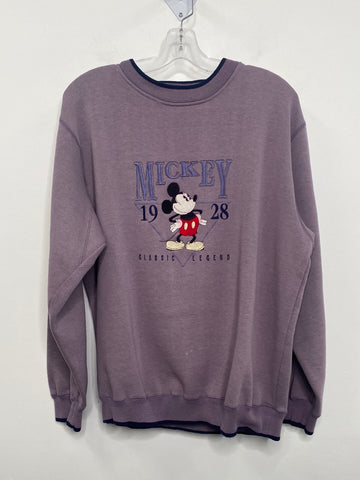Vintage Mickey 1928 Classic Legend Embroidered Crewneck