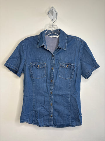Lee Riders Denim Short Sleeve Button-Up Shirt (S)
