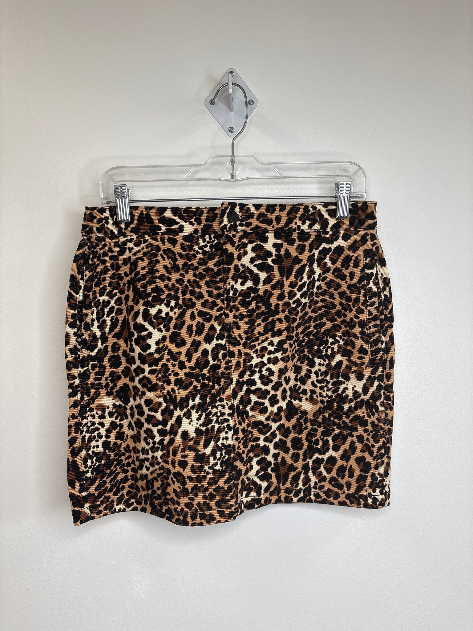 Joe Fresh Leopard Print Mini Skirt (6)