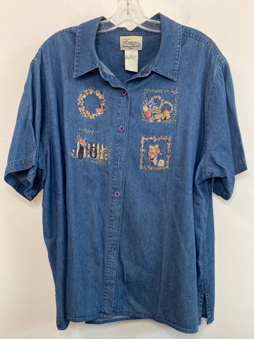 Tradition Country Collection Plus Embroidered Blouse (2X)