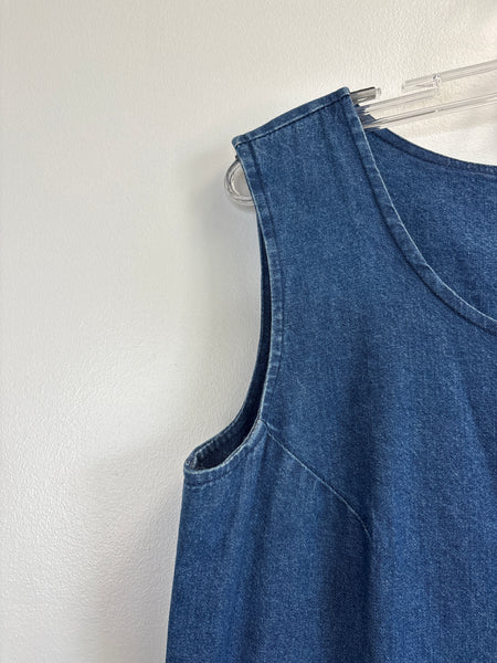 Sleeveless Maxi Denim Dress