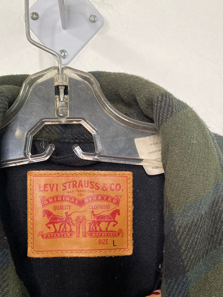 Levi Strauss Wool Plaid Trucker Jacket (L)
