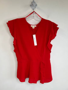 NWT Monteau Los Angeles Poppy Red Sleeveless Top (XL)