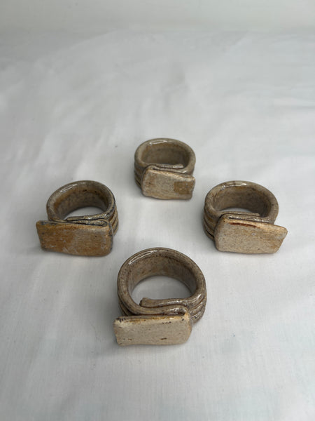 Set Of 4 Ceramic Napkin Holders